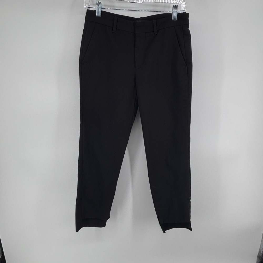 Zara Woman Black Cropped Dress Pants Career Casual Business Size 2
